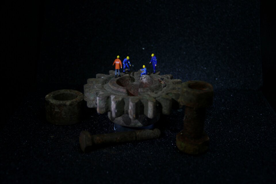 Night construction site night technology