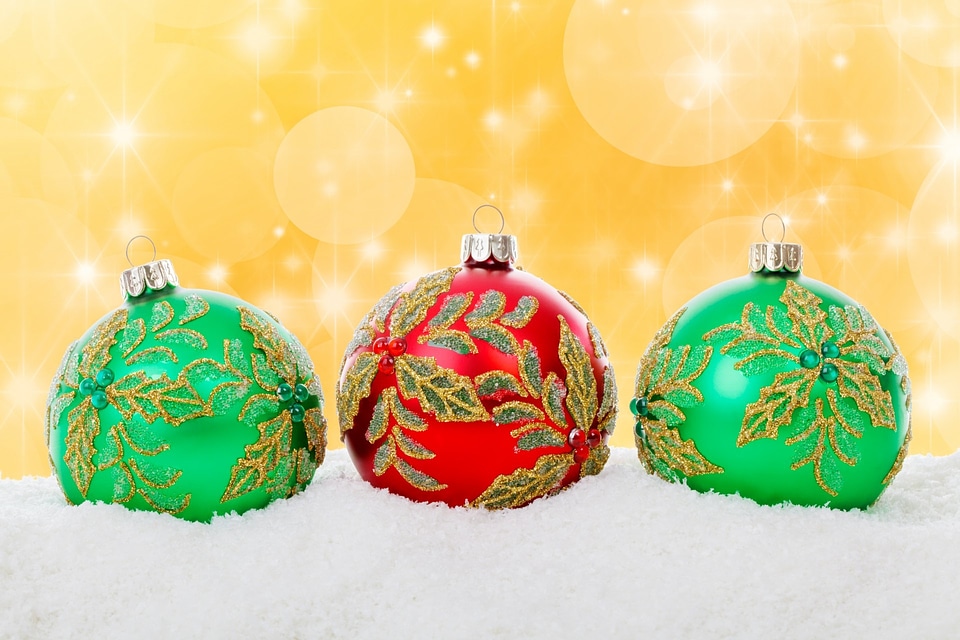 Christmas decoration glass