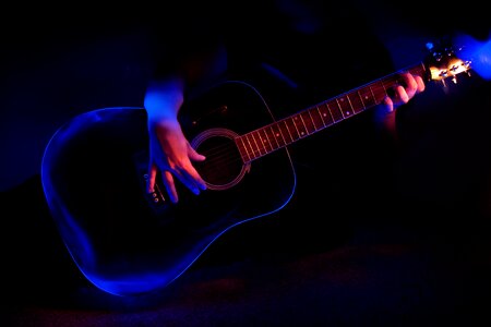 Light blue black music photo