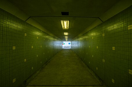 Airport dark illuminated