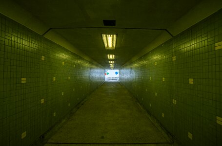 Airport dark illuminated photo