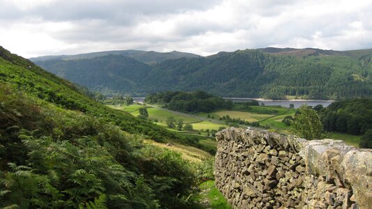 Landscape travel lake district stone wall