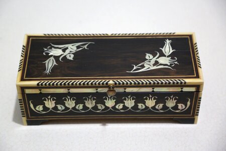 Wood pearl inlay handmade