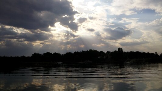Panoramic sky reflection