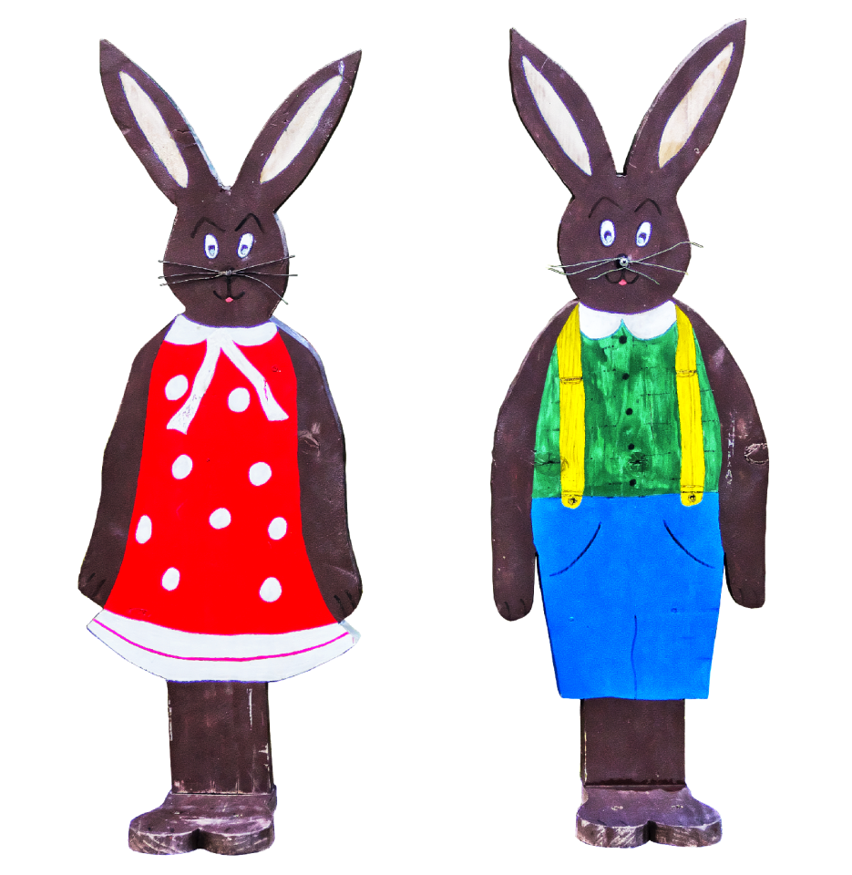 Holzfigur easter bunny figure