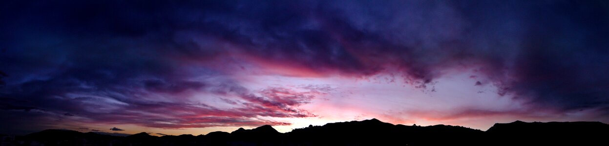 Sky landscape panoramic image
