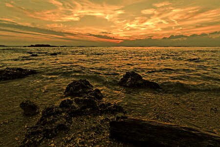 Sunset beach landscape photo