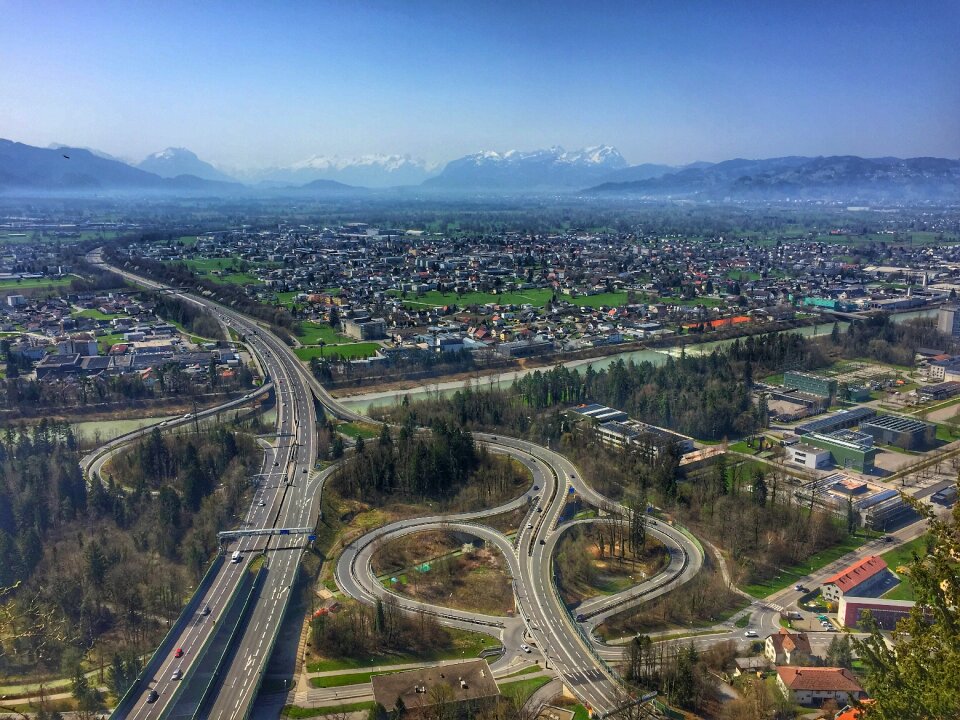 City road in the air