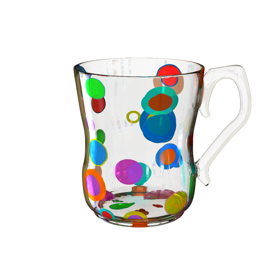Mug for tea glass glass transparent background