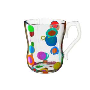 Mug for tea glass glass transparent background photo