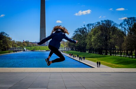 Lincoln memorial action blue memory photo