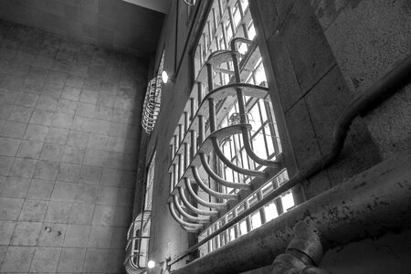 Concrete alcatraz window