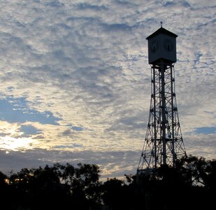 Energy artificial satellite sunset