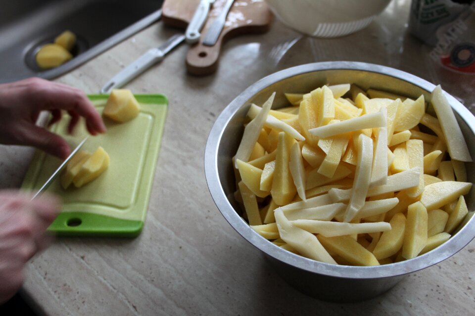 French fries vegetables potato photo