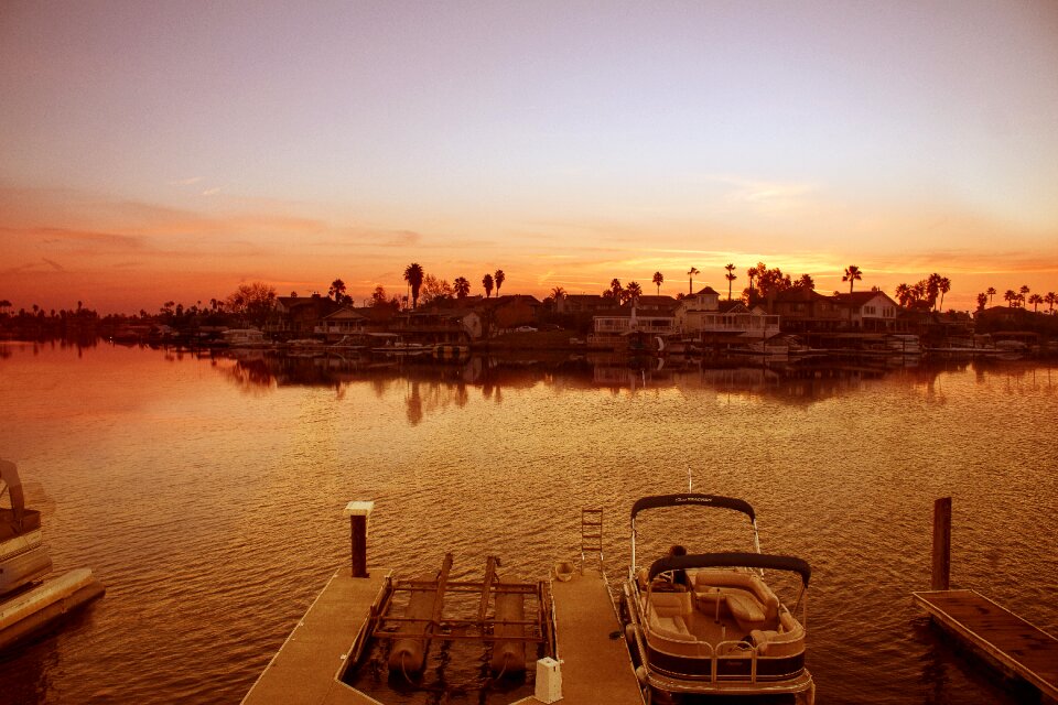 Tourism twilight pier