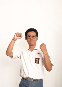 Isolated looking student