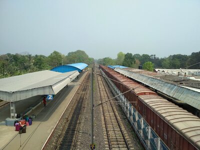 Railway station landscape photo