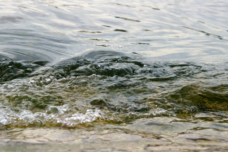 Waters wave drop of water