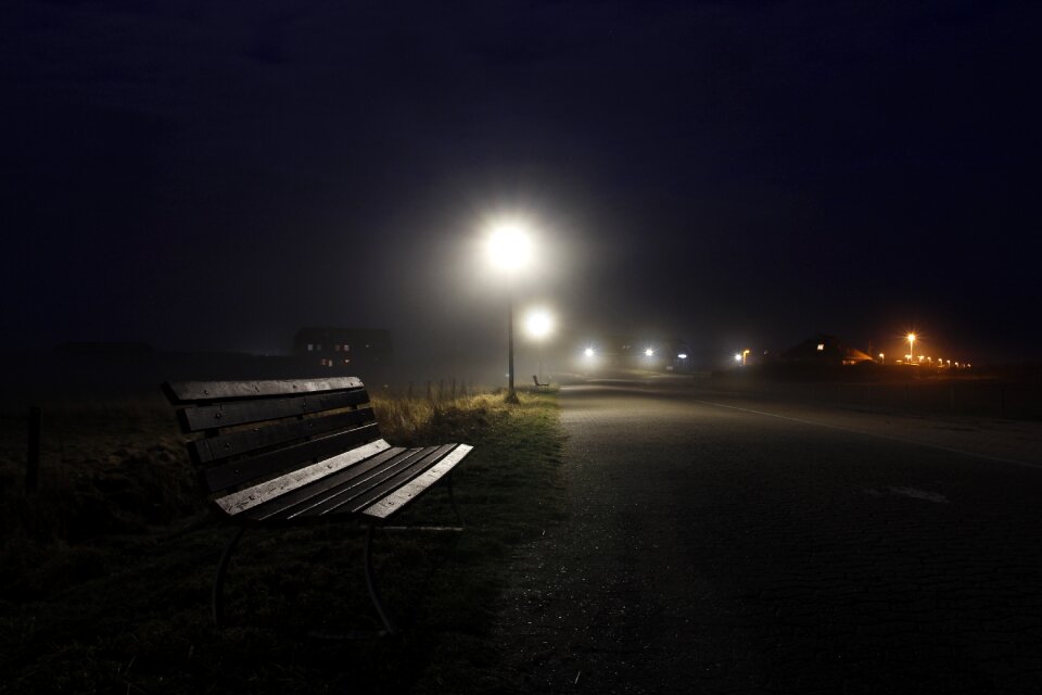 Road evening darkness