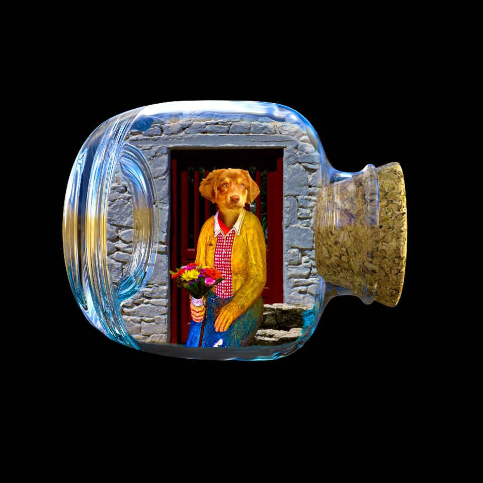 Cheese cover art glass