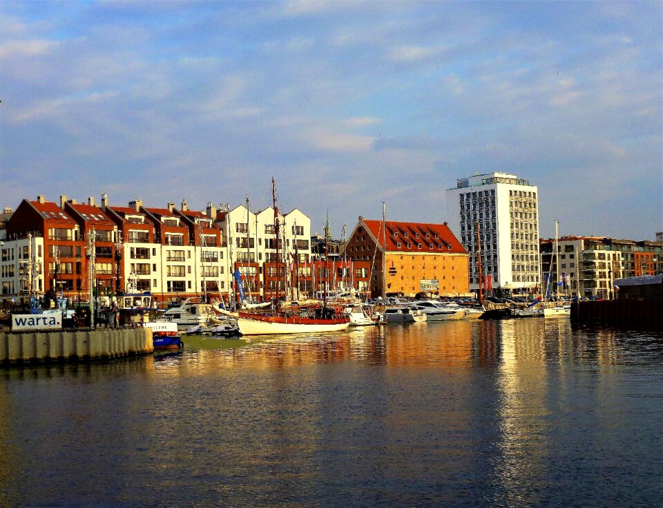 Body of water city reflection