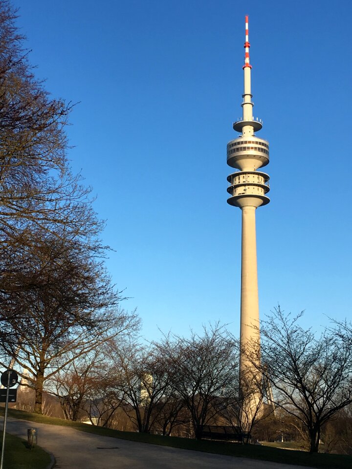 The olympic tower in munich spring transmission tower