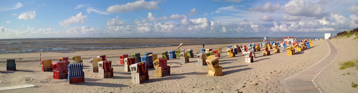 Beach chair clubs north sea photo