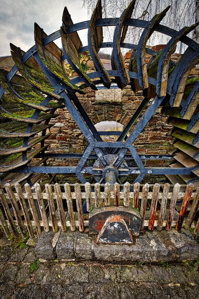 Waterwheel moss mill wheel