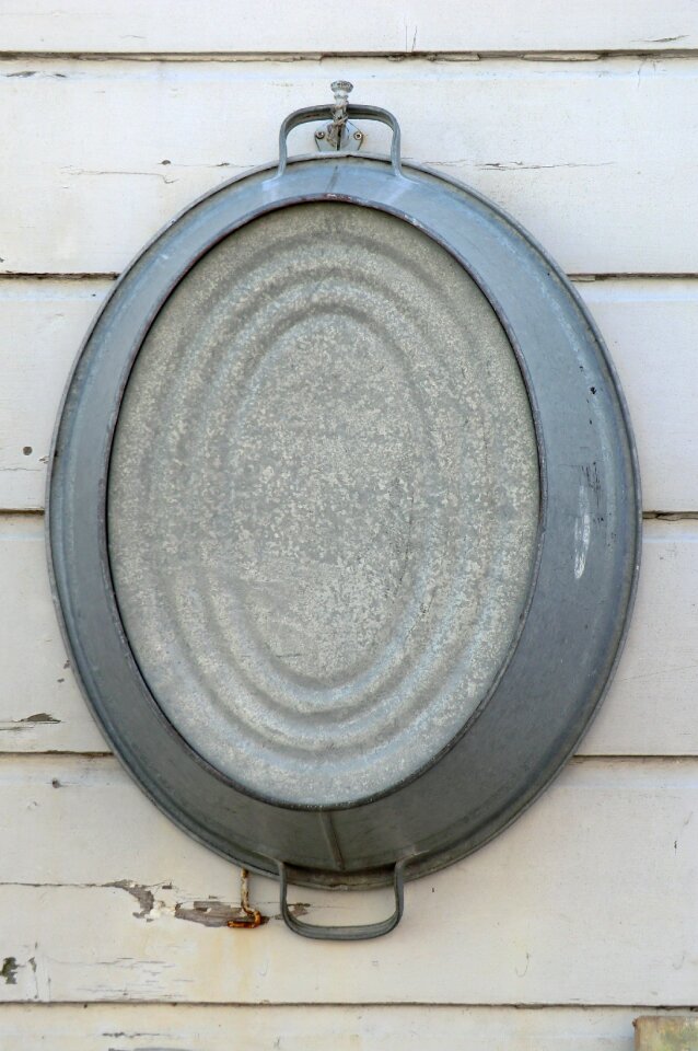 Antique zinc sink basin