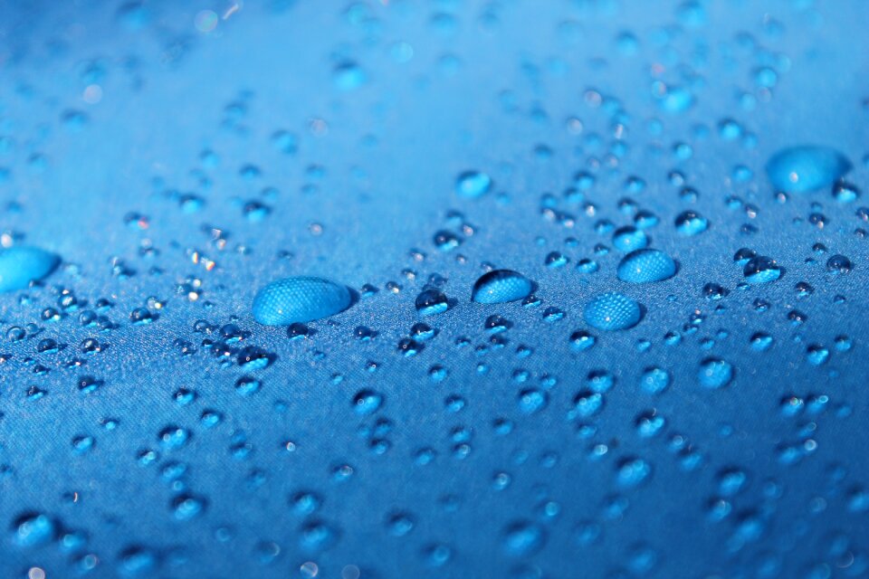 Drops blue background raindrops