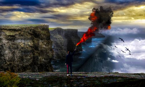 Cliff freedom man
