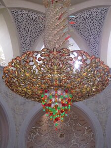 Abu dhabi chandelier mosque photo