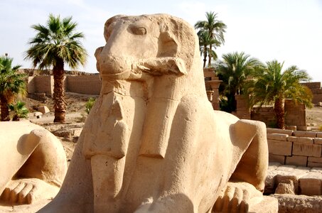 Luxor rams sculpture