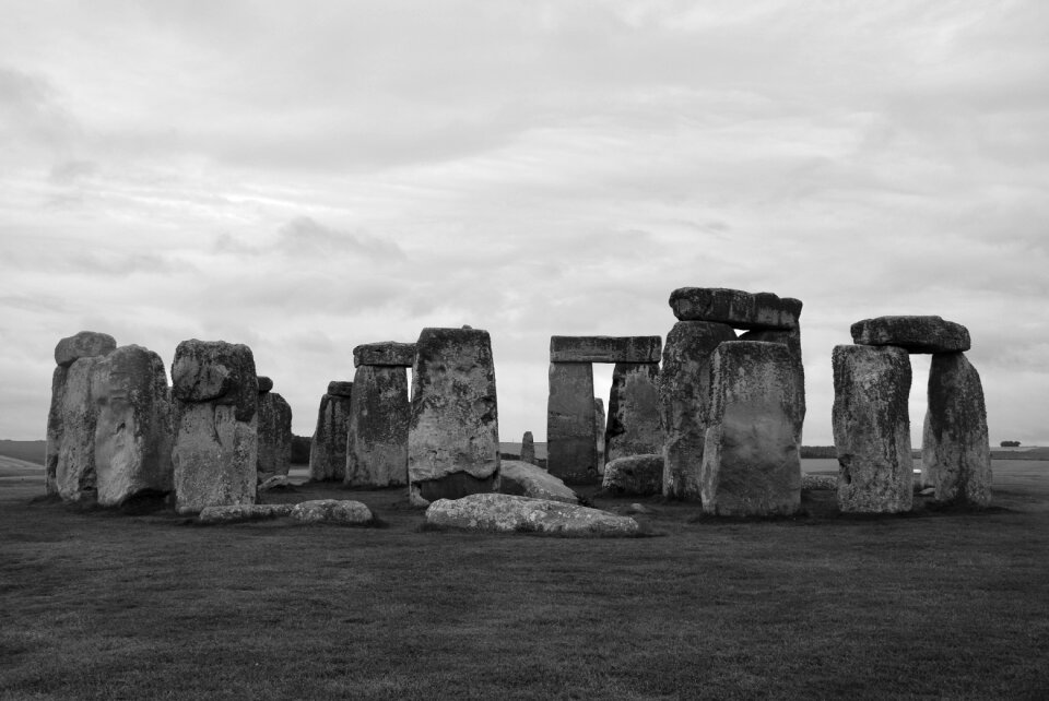 Travel black and white photography stonehenge