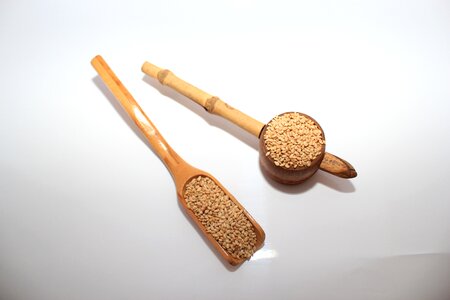 Spoon sesame sesame fried sesame