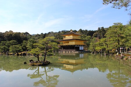 Zen kinkakuji temple japanese garden
