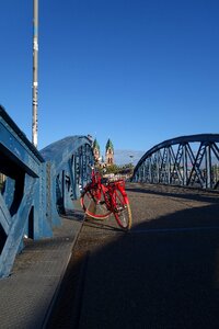 Bike ride colorful bike bridge