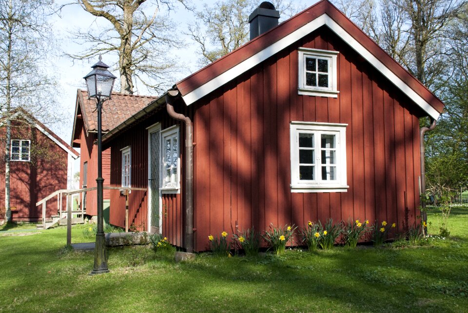 Red house old wood old house