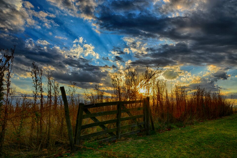 Sky field rural photo