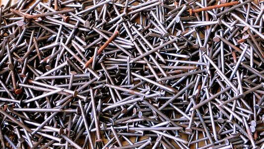 Nail no person metal