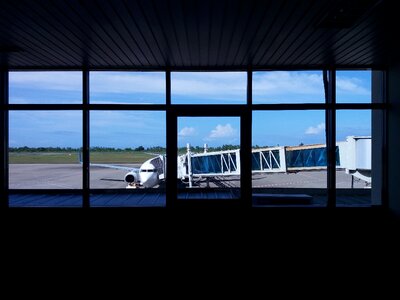 Sky travel black window