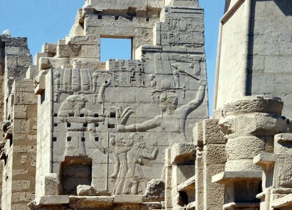Pylon monument hieroglyphs photo