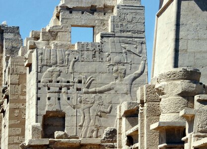 Pylon monument hieroglyphs