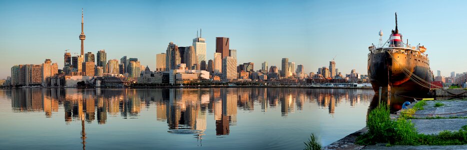 Panoramic image waters architecture photo