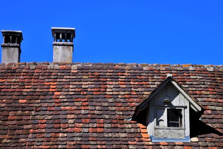 Old chimney attic photo