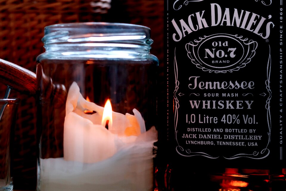 Whiskey alcohol bottle