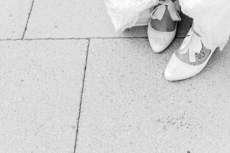 Shoes woman gray wedding photo