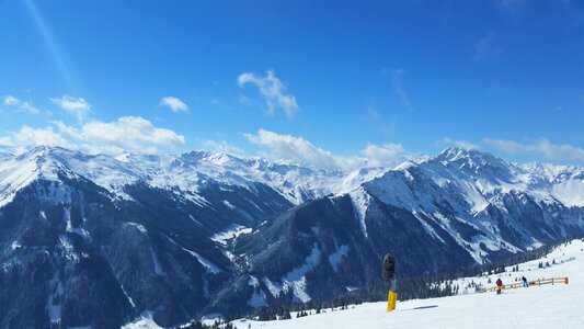 Mountain summit panorama cold