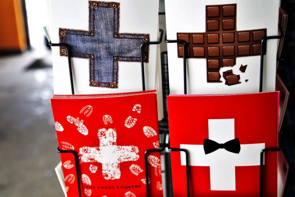 Switzerland card sign