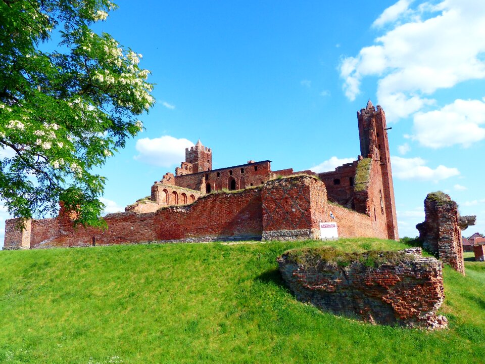 Lawn ancient castle photo